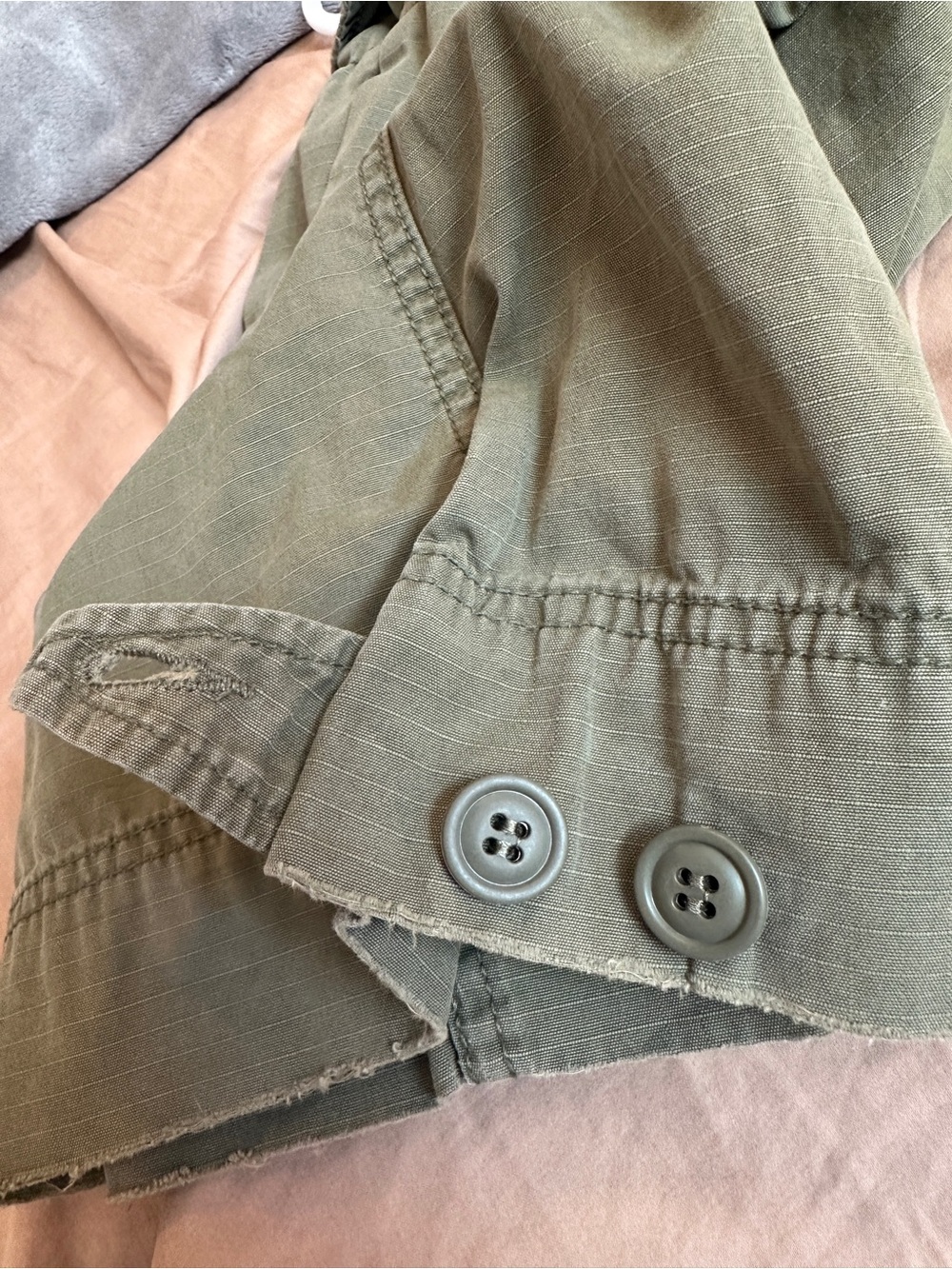 Lucky Brand Women Y2K 90s Dungarees Cargo Pants Green Sz 6/28 Reg Streetwear - Picture 11 of 12